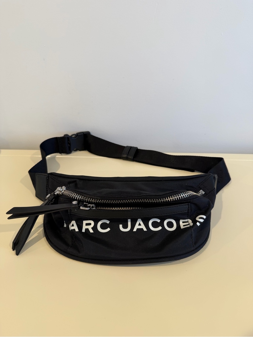 Marc Jacobs Black Nylon Logo Belt Bag